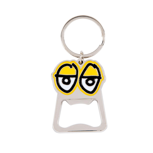 Krooked - Eyes Keychain - Polished Nickel/Yellow