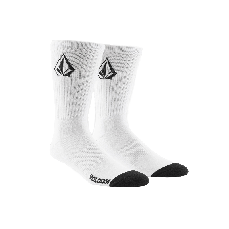 Volcom - Full Stone Crew Sock 3pk - White