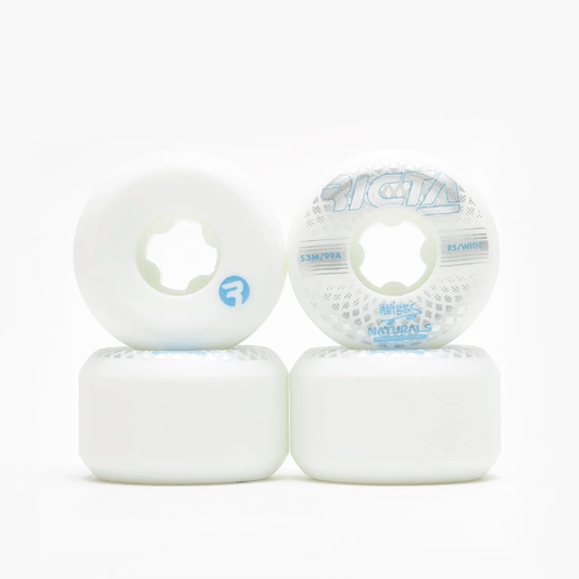 Ricta - Knibbs Reflective Natural Wide White 99a Skateboard Wheels - 53mm SALE