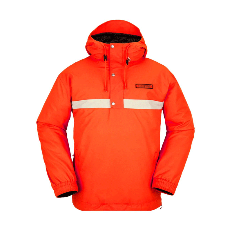 Volcom - Longo Pullover Snowboard Jacket - Orange Shock SALE