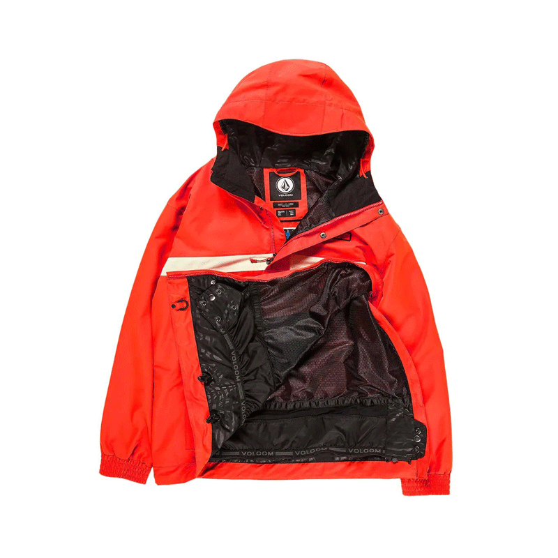 Volcom - Longo Pullover Snowboard Jacket - Orange Shock SALE