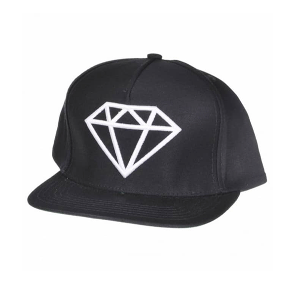 Diamond Supply - Rock Logo Snapback Hat - Navy/White SALE