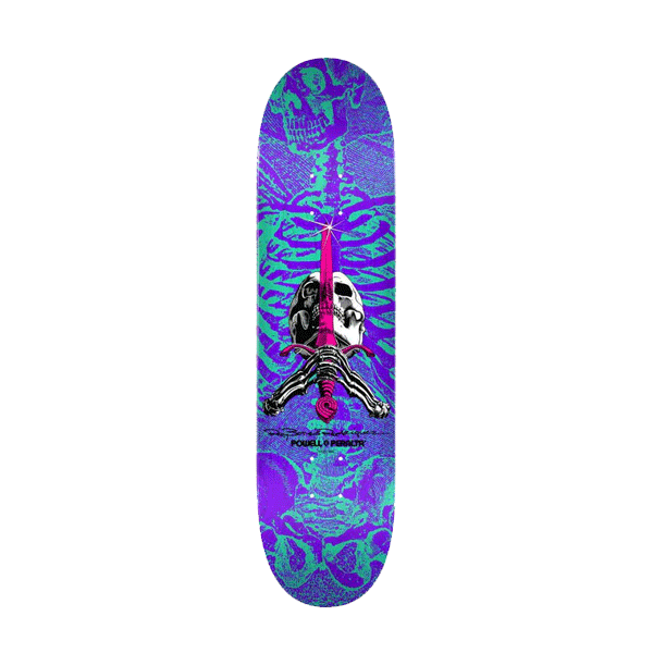 Powell Peralta - Skull & Sword Shape 248 Deck Turquoise- 8.25"