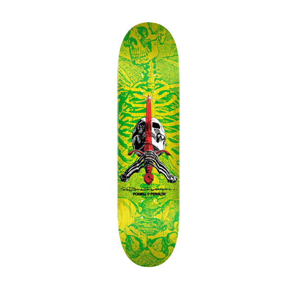 Powell Peralta - Skull & Sword Shape 244 Deck Yellow - 8.5"