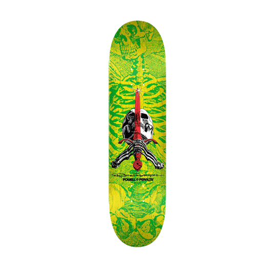 Powell Peralta - Skull & Sword Shape 244 Deck Yellow - 8.5"