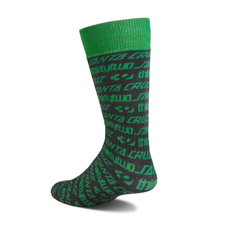 32 (ThirtyTwo) - Santa Cruz Snowboard Socks - Green