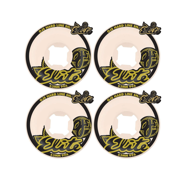 OJ Elite Wheels - Hard Line - White 99A - 53mm