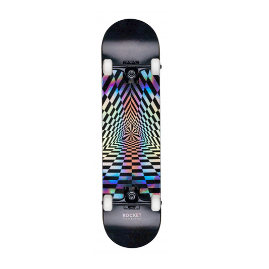 Rocket - Prism Foil Silver Complete Skateboard - 7.75"