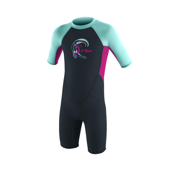 O'neill - Girls Toddler Reactor 2 2mm Back Zip Shorty Wetsuit - Slate SALE