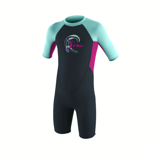 O'neill - Girls Toddler Reactor 2 2mm Back Zip Shorty Wetsuit - Slate SALE