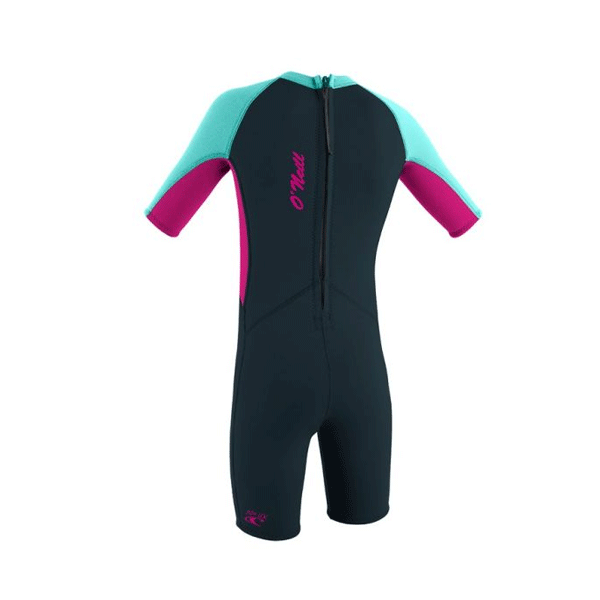 O'neill - Girls Toddler Reactor 2 2mm Back Zip Shorty Wetsuit - Slate SALE