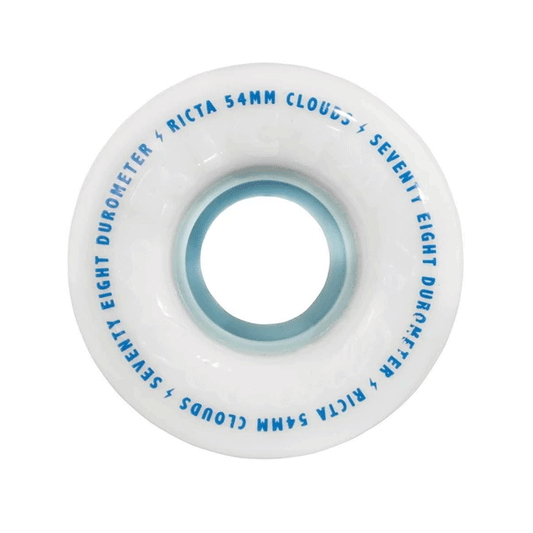 Ricta - Clouds Skateboard Wheels 78a White/Blue- 54mm