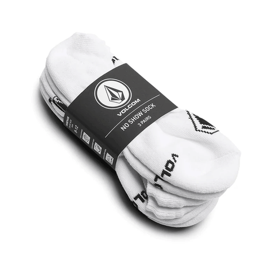 Volcom - Stones No Show Socks - 3 Pack - White