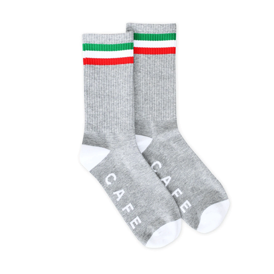 Skateboard Cafe - Stripe Socks - Heather Grey