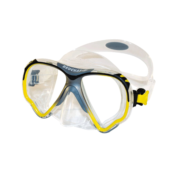 Beuchat - View Max 2 HD Mask - Clear/Yellow - Magic Toast